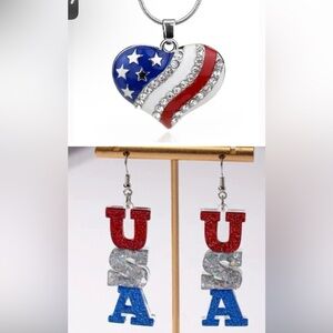 2piece bundle USA new necklace and earrings new